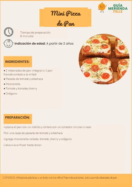 Mini pizza de pan